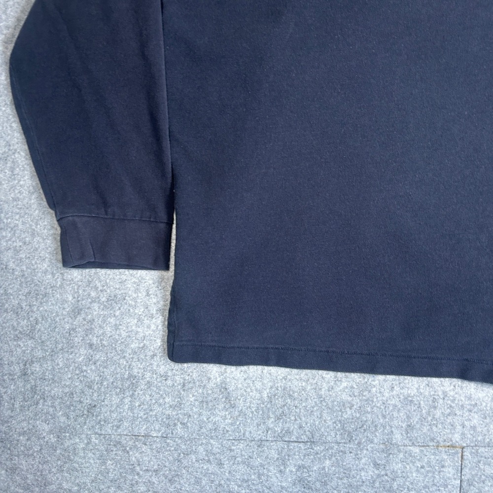 Eddie Bauer Polo Shirt Men 3XL Navy Blue Long Sleeve Cotton Pique Casual Outdoor - Picture 12 of 14